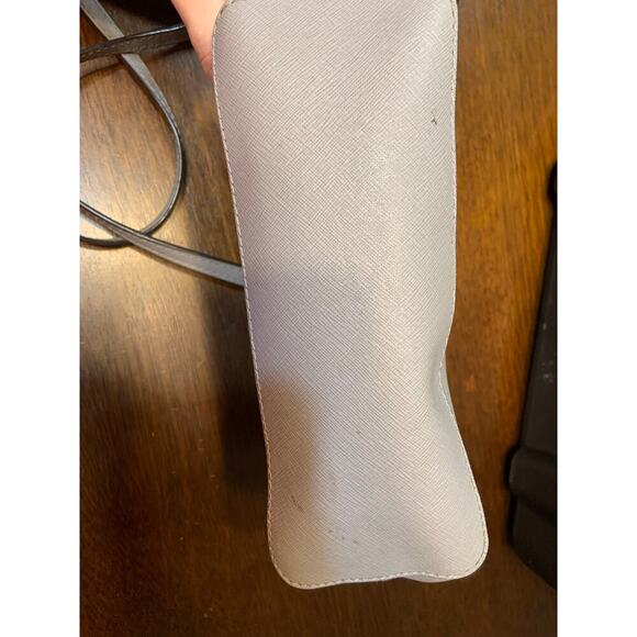 Michael Kors Small Cindy Dome Grey Crossbody Purse Neutral Classy Preppy Stains - Picture 4 of 15